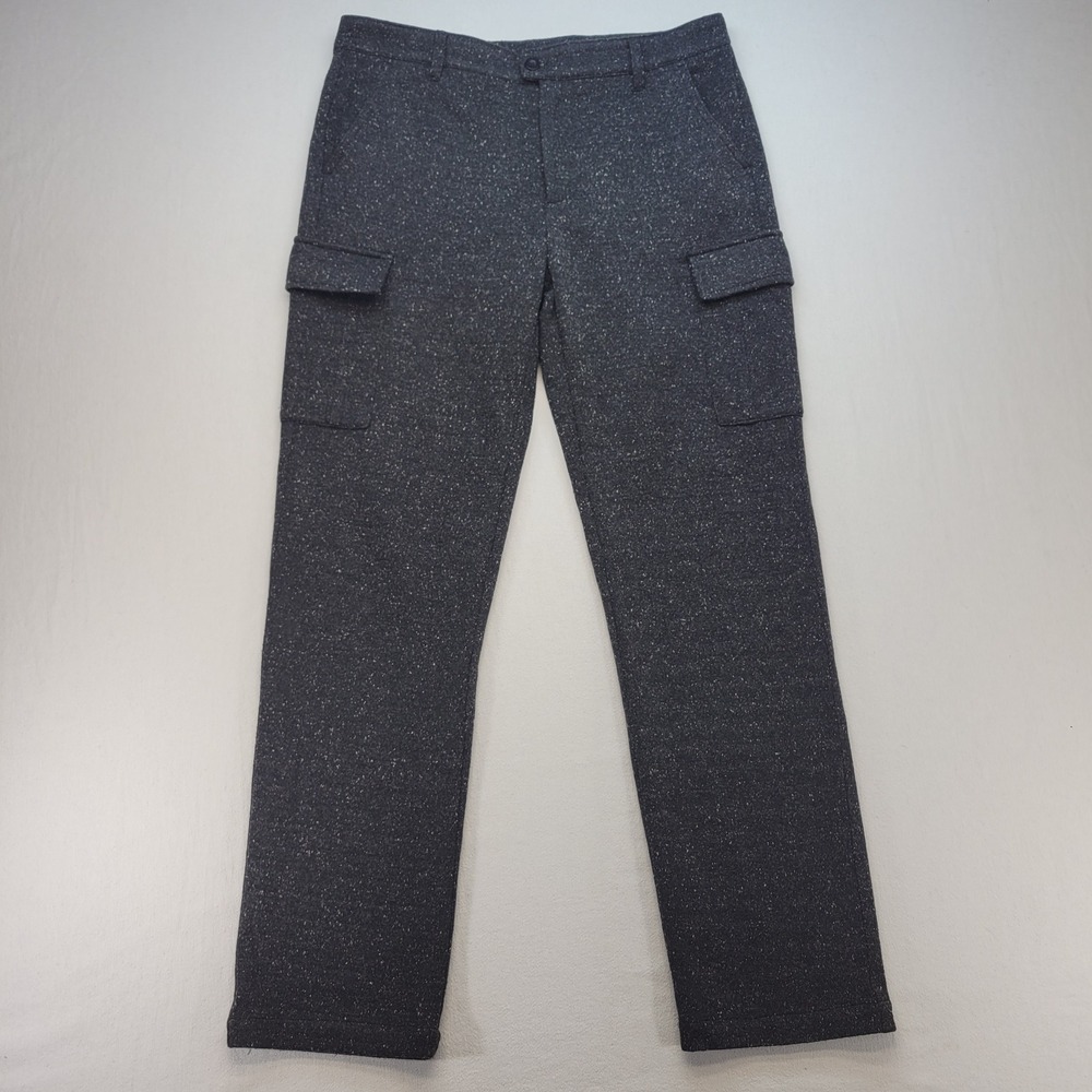 mnml Cargo Pants Mens 34x32 Gray Tweed Speckled Straight Leg Utility Trousers